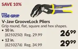 Princess Auto Irwin vise-grip v-jaw groove lock pliers offer