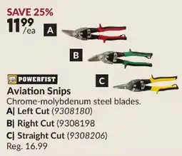 Princess Auto Powerfist aviation snips offer