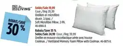 Canadian Tire Living soft microfibre pillow 2-pk offer