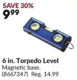 Princess Auto 6 in. Torpedo Level offer