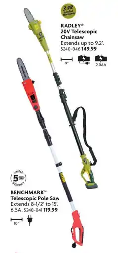 Home Hardware Radley 20v telescopic chainsaw offer