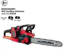 Home Hardware Benchmark 40v cordless chainsaw offer