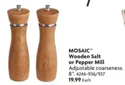 Home Hardware Mosaic Wooden Salt or Pepper Mill offer