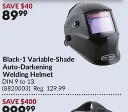 Princess Auto Pro Point Black-1 Variable-Shade Auto-Darkening Welding Helmet offer