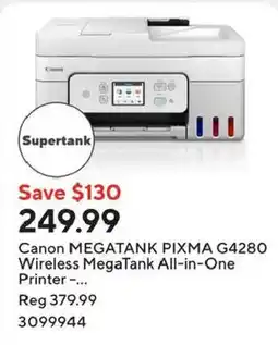 Staples Canon megatank pixma g4280 wireless megatank all-in-one printer offer