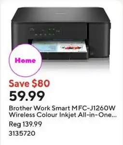 Staples Brother Work Smart MFC-J1260W Wireless Colour Inkjet All-in-One offer