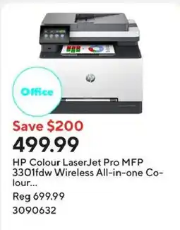 Staples hp colour laserjet pro mfp 3301fdw wireless all-in-one colour offer