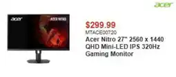 Canada Computers Acer Nitro 27" 2560 x 1440 QHD Mini-LED IPS 320Hz Gaming Monitor offer