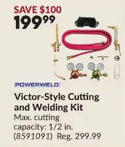 Princess Auto Powerweld victor-style cutting and welding kit offer