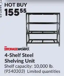 Princess Auto StorageWorks 4-Shelf Steel Shelving Unit offer