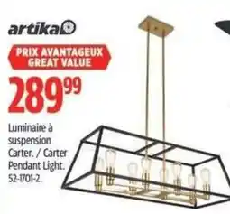 Canadian Tire Artika Carter Pendant Light offer