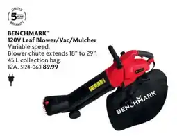 Home Hardware Benchmark 120v leaf blower vac mulcher offer