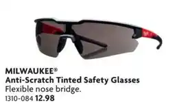 Home Hardware Milwaukee anti-scratch tinted safety glasses offer