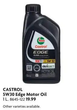 Home Hardware Castrol 5w30 edge motor oil offer