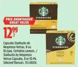 Canadian Tire Starbucks nespresso vertuo capsules offer