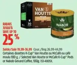 Canadian Tire Van Houtte or McCafe K-Cup Pods or Nabob Ground Coffee offer
