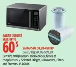 Canadian Tire Selected Fridges, Microwaves, Filters and Freezers offer