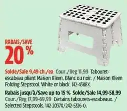 Canadian Tire Maison Kleen folding step stool offer