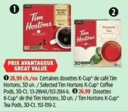 Canadian Tire Tim Hortons K-Cup® coffee pods offer
