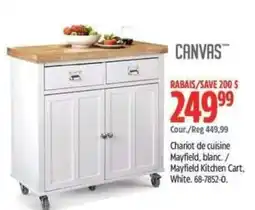 Canadian Tire Canvas Mayfield Kitchen Cart, White offer