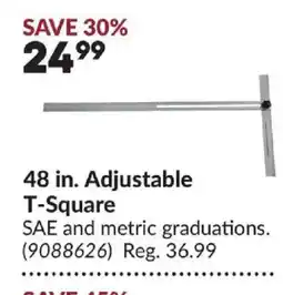Princess Auto Adjustable T-Square offer