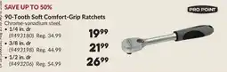 Princess Auto Pro Point 90-Tooth Soft Comfort-Grip Ratchets offer