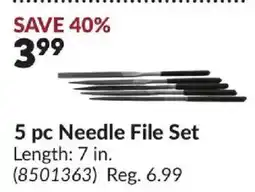 Princess Auto 5 pc Needle File Set offer