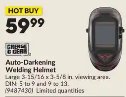 Princess Auto Grease & Gear Auto-Darkening Welding Helmet offer