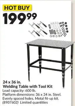 Princess Auto Welding Table with Tool Kit offer