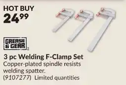 Princess Auto Grease & Gear 3 pc Welding F-Clamp Set offer