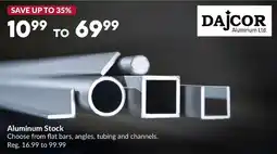 Princess Auto Dajcor aluminum stock offer