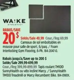 Canadian Tire Wake Athletics foam interlocking gym flooring offer