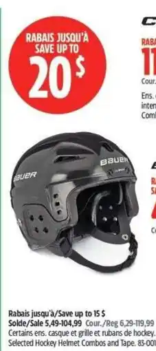 Canadian Tire Bauer hockey helmet offer