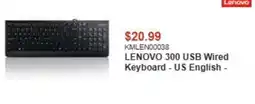 Canada Computers Lenovo 300 USB Wired Keyboard - US English offer