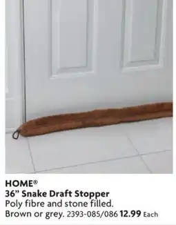 Home Hardware Home 36" Snake Draft Stopper offer