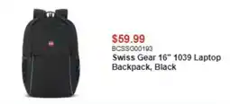Canada Computers Swiss Gear 16" 1039 Laptop Backpack, Black offer