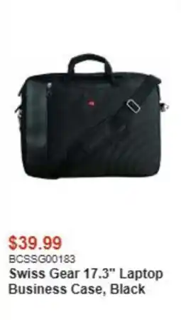 Canada Computers Swiss Gear 17.3" Laptop Business Case, Black offer