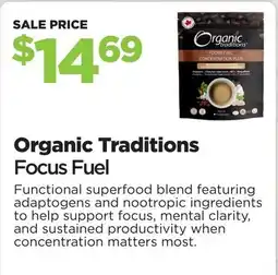 Metro Organic Traditions Focus Fuel offer