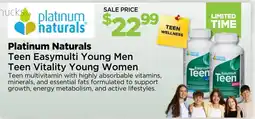 Metro Platinum Naturals Teen Easymulti Young Men Teen Vitality Young Women offer