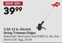 Princess Auto 3.5a 12 in. electric string trimmer/edger offer