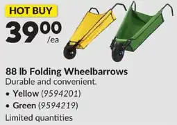Princess Auto 88 lb Folding Wheelbarrows offer