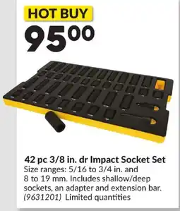 Princess Auto 42 pc 3/8 in. dr Impact Socket Set offer