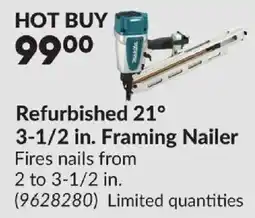 Princess Auto Makita 21° 3-1/2 in. Framing Nailer offer