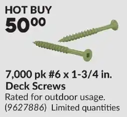 Princess Auto Deck Screws offer