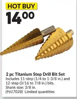 Princess Auto Titanium Step Drill Bit Set offer