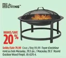 Canadian Tire for living macaulay round outdoor wood firepit offer