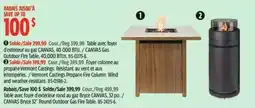 Canadian Tire Canvas table with outdoor gas burner offer