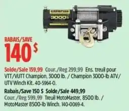 Canadian Tire Champion atv winch offer