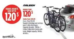 Canadian Tire Raleigh E-Bike 2-Bike Hitch Carrier with Locks offer