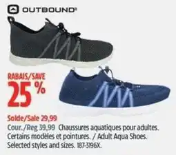 Canadian Tire Outbound adult aqua shoes offer